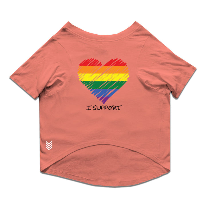 Ruse Basic Crew Neck "LGBTQ-1" Printed Half Sleeves Cat Tee