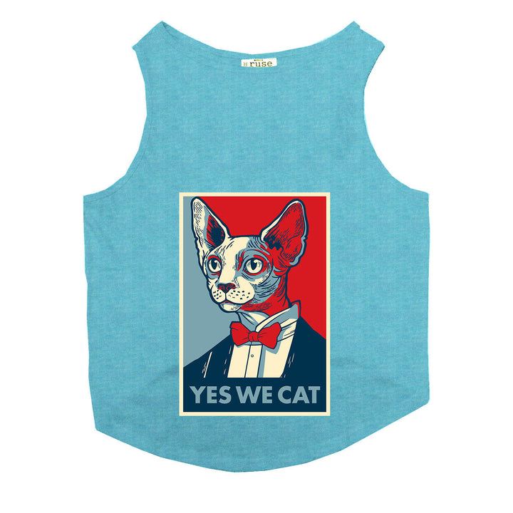 "Yes We Cat" Printed Tank Cat Tee
