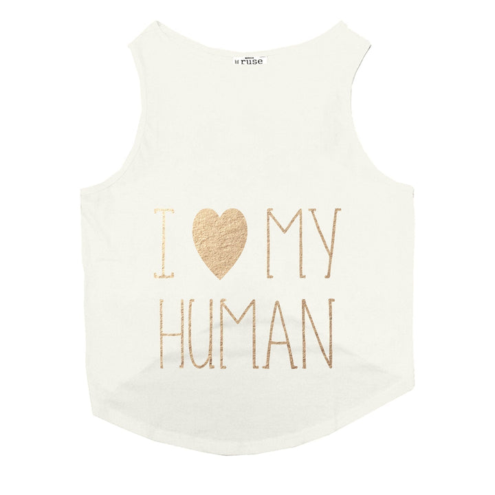 "I Love My Human" Foil Edition Cat Tee