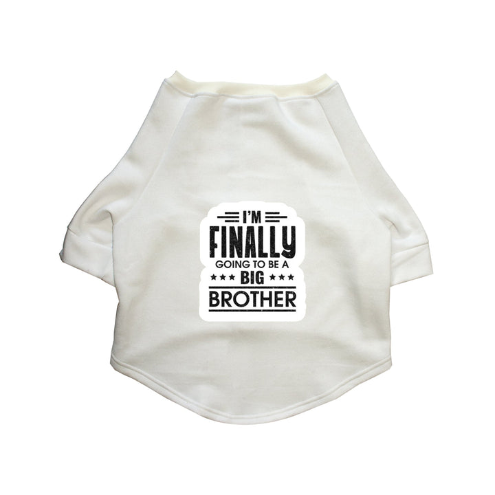"I'm Finally Going to be a Big Brother" Printed Cat Technical Jacket