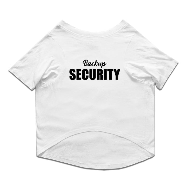 Ruse Basic Crew Neck "Backup Security" Printed Half Sleeves Cat Tee