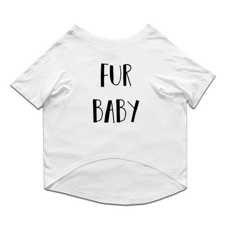 Ruse Basic Crew Neck "Fur Baby" Printed Half Sleeves Cat Tee