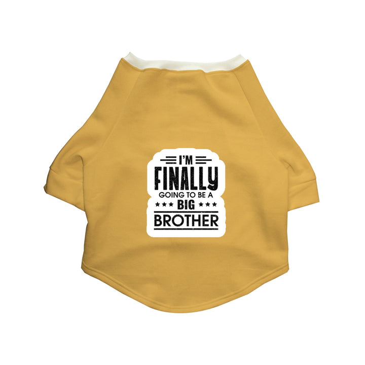 "I'm Finally Going to be a Big Brother" Printed Cat Technical Jacket