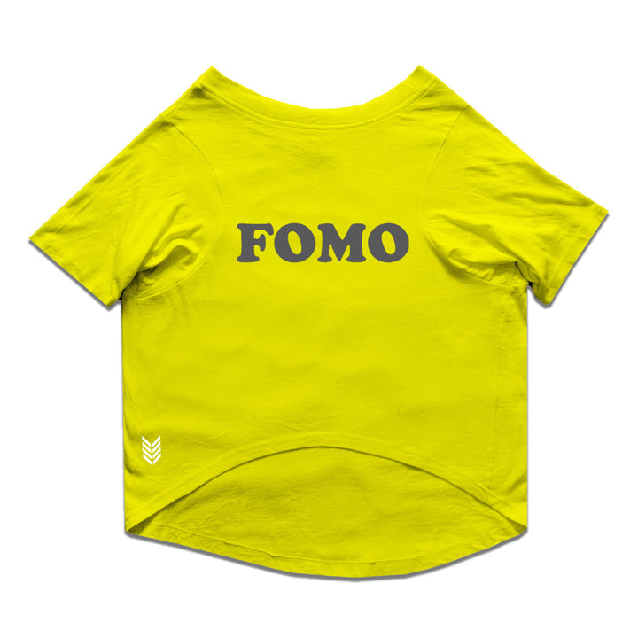 Ruse Basic Crew Neck "F.O.M.O." Printed Half Sleeves Cat Tee