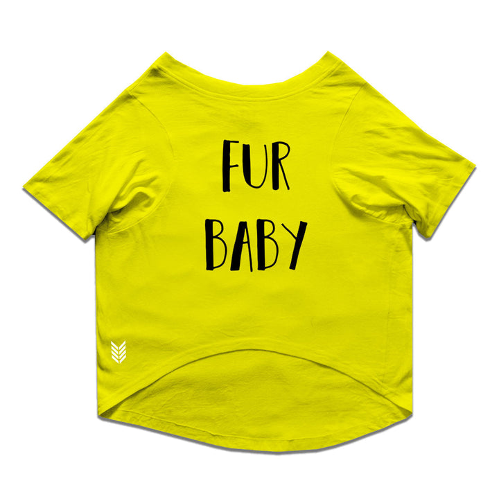 Ruse Basic Crew Neck "Fur Baby" Printed Half Sleeves Cat Tee