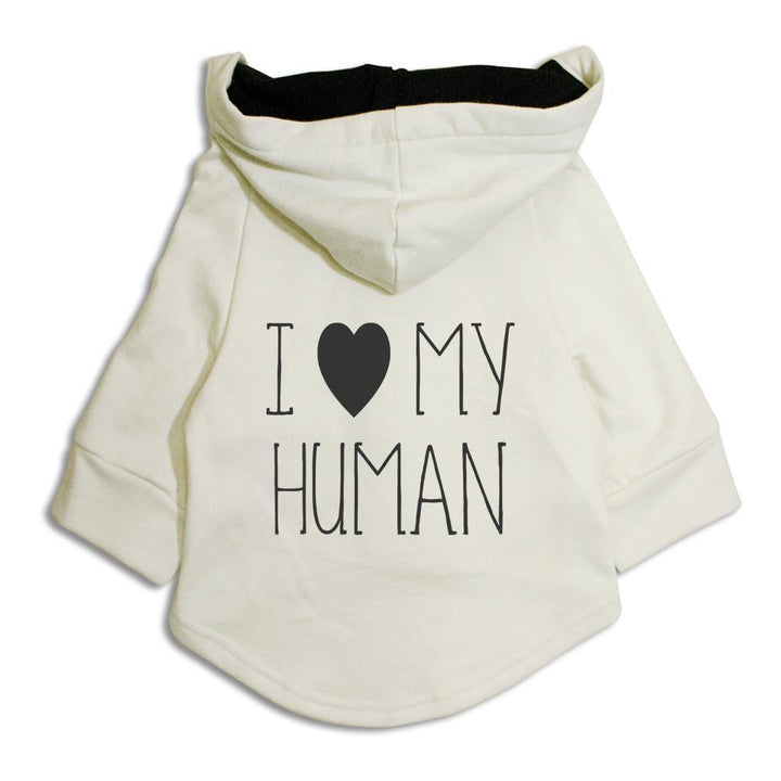 "I Love My Human" Dog Hoodie Jacket