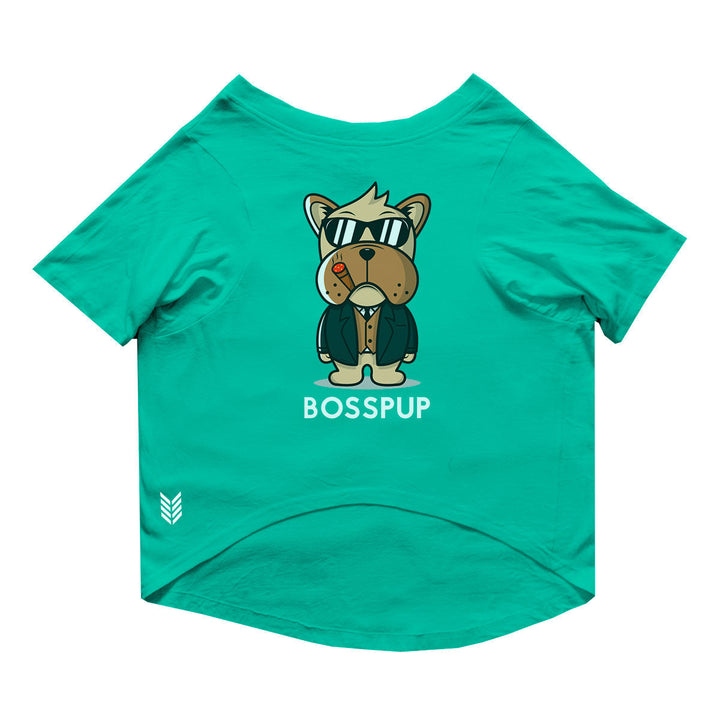Ruse Basic Crew Neck "Bosspup" Printed Half Sleeves Dog Tee