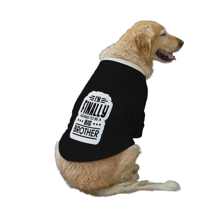 "I'm Finally Going to be a Big Brother" Printed Dog Technical Jacket