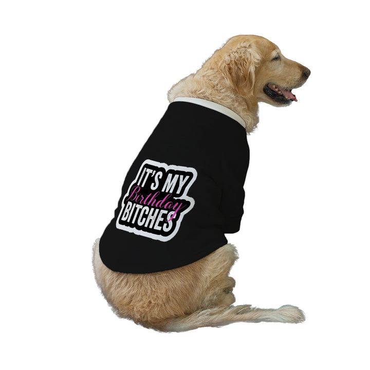 "It's My Birthday Bitches" Printed Dog Technical Jacket