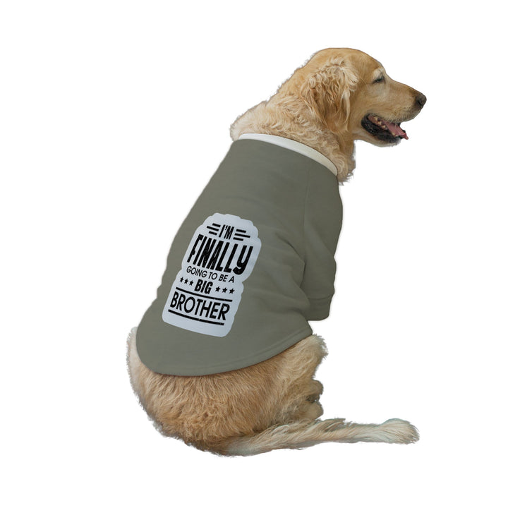 "I'm Finally Going to be a Big Brother" Printed Dog Technical Jacket