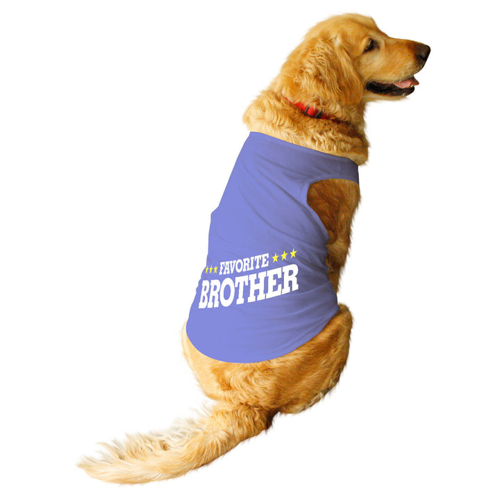 "Favourite Brother" Printed Tank Dog Tee