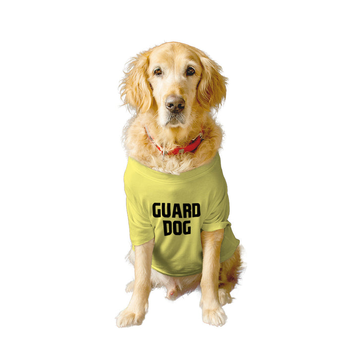 Ruse Basic Crew Neck "Guard Dog" Printed Half Sleeves Dog Tee