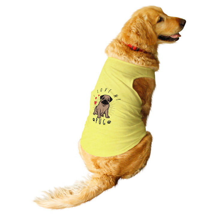 "I Love My Pug" Printed Tank Dog Tee