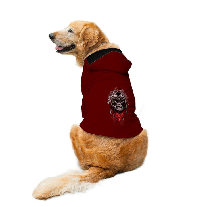 "Ape Of Duty" Printed Dog Hoodie Jacket