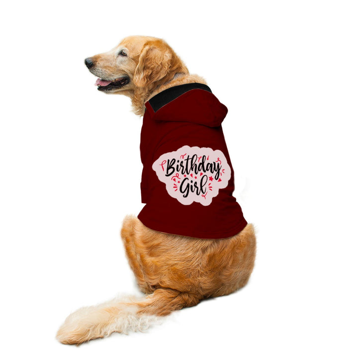 "Birthday Girl" Printed Dog Hoodie Jacket