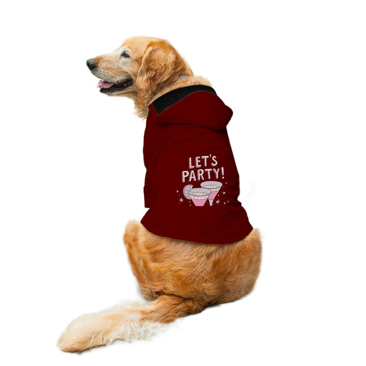 "Let's Party" Printed Dog Hoodie Jacket