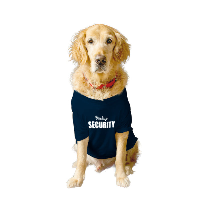 Ruse Basic Crew Neck "Backup Security" Printed Half Sleeves Dog Tee