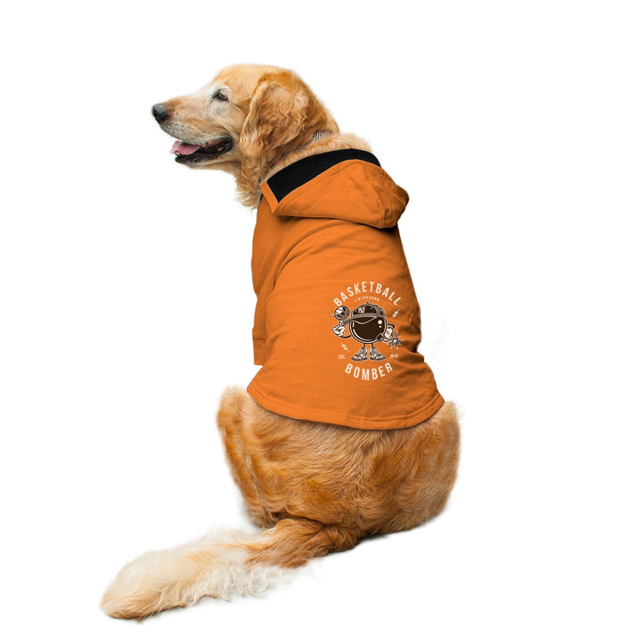 "Basketball Bomber" Printed Dog Hoodie Jacket