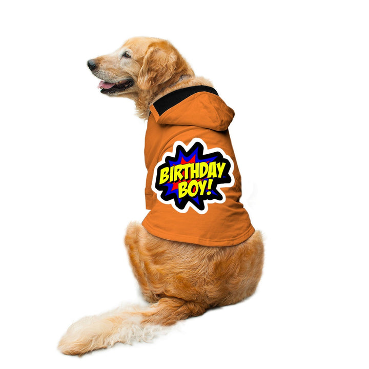 "Birthday Boy" Printed Dog Hoodie Jacket