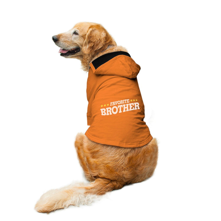 "Favourite Brother" Printed Dog Hoodie Jacket