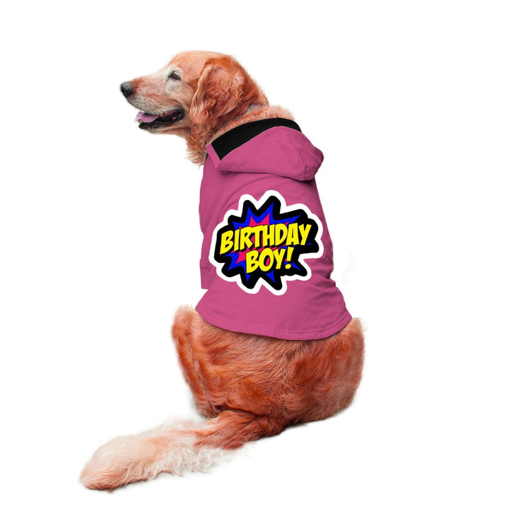 "Birthday Boy" Printed Dog Hoodie Jacket