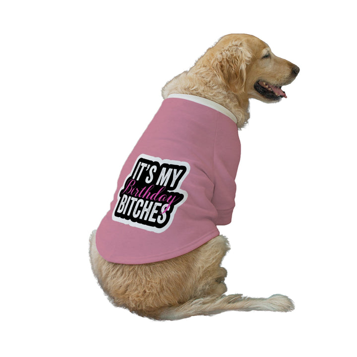 "It's My Birthday Bitches" Printed Dog Technical Jacket