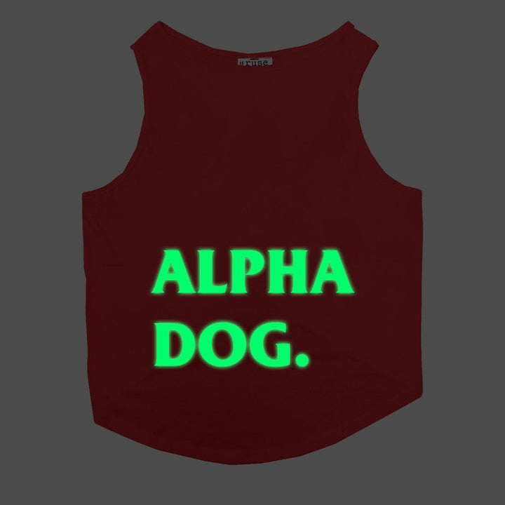 "Alpha Dog" Night Glow Printed Dog Tee