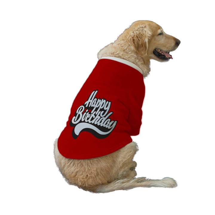 "Happy Birthday" Printed Dog Technical Jacket