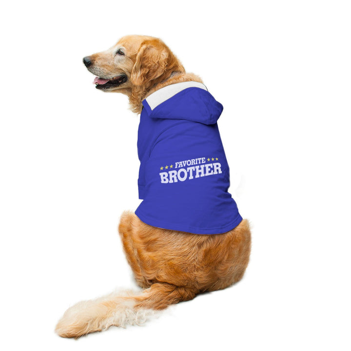 "Favourite Brother" Printed Dog Hoodie Jacket