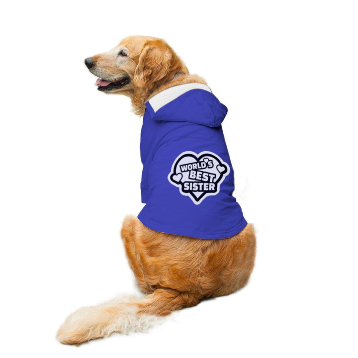 "World's Best Sister" Printed Dog Hoodie Jacket