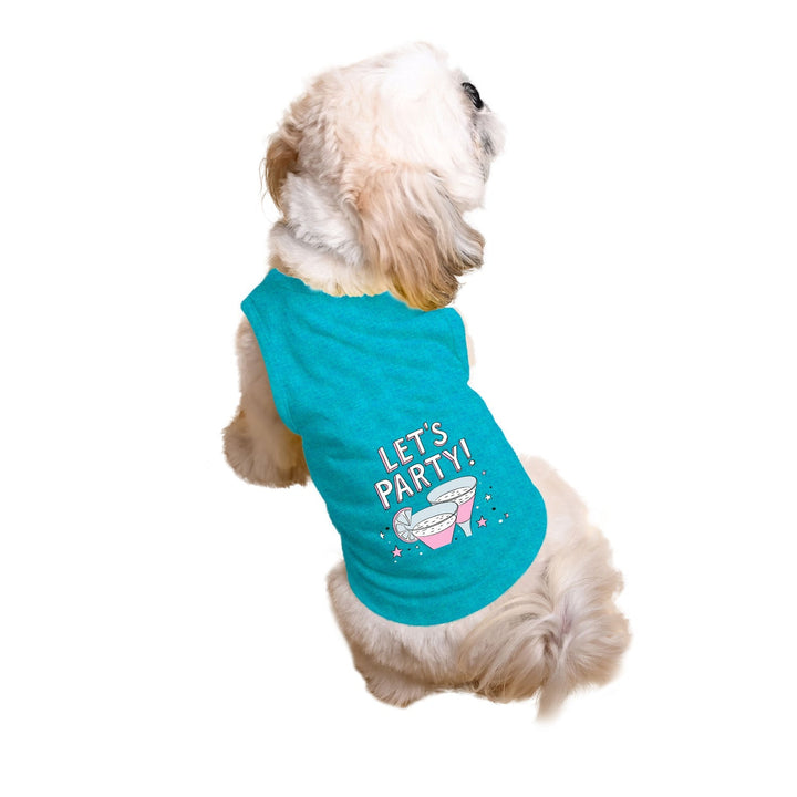 "Let's Party" Printed Tank Dog Tee