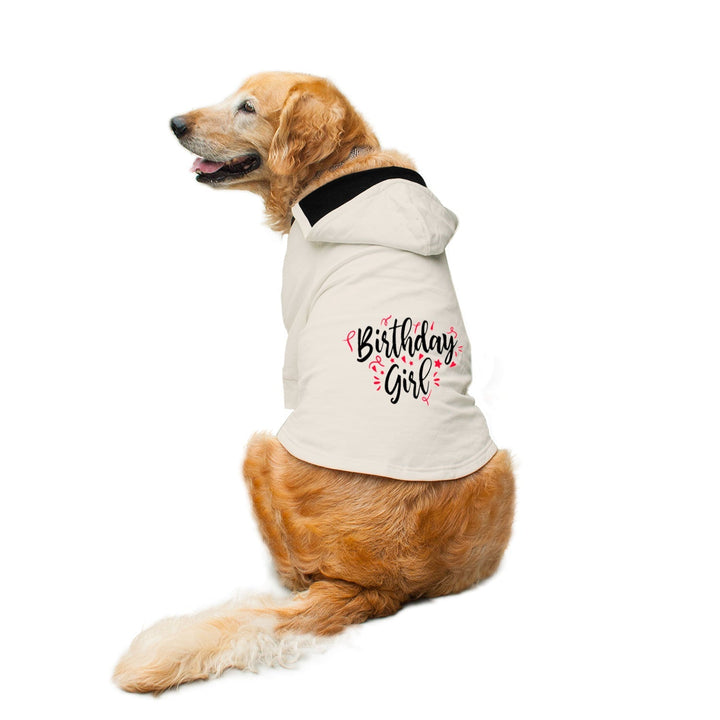 "Birthday Girl" Printed Dog Hoodie Jacket