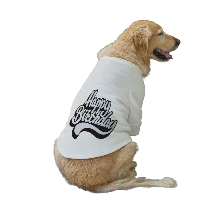 "Happy Birthday" Printed Dog Technical Jacket