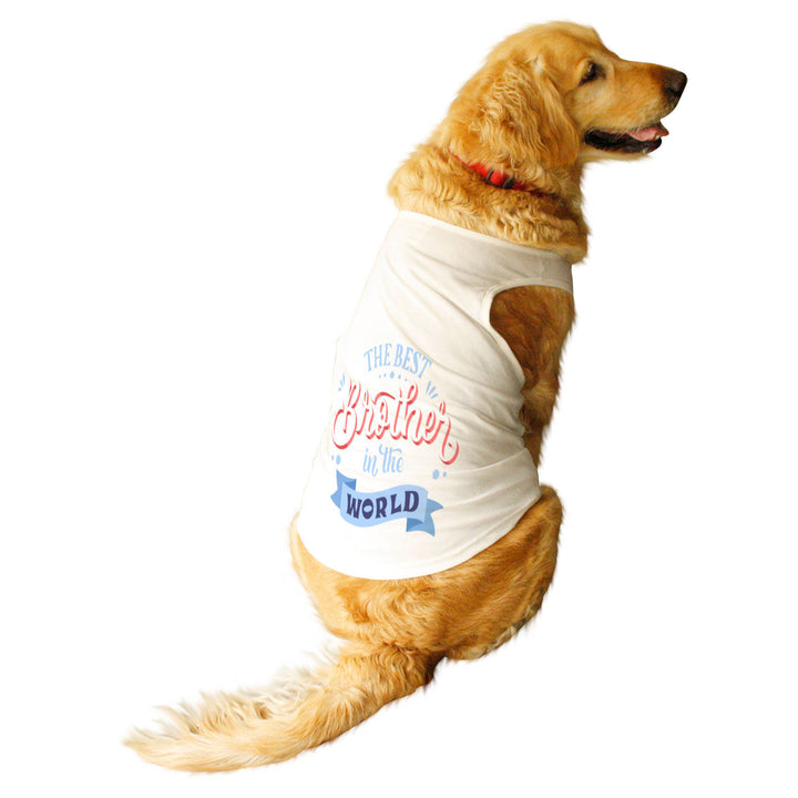 Ruse "Best Brother In The World" Printed Tank Dog Tee