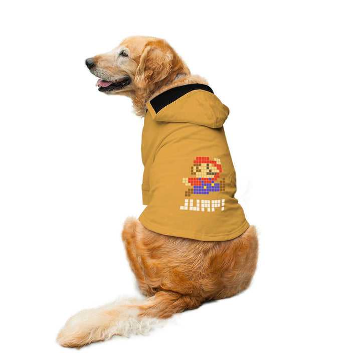 8-Bit Jump Printed Dog Hoodie Jacket